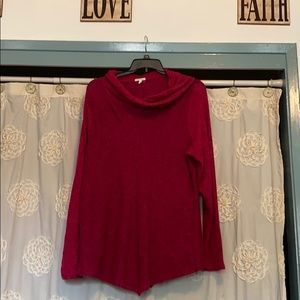 Pink cowl neck Maurice’s sweater shirt